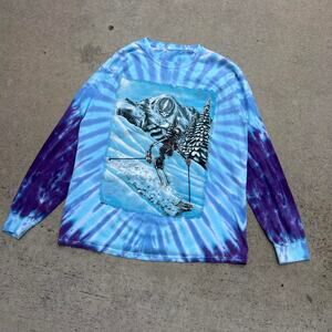 90s grateful dead skiing long sleeve tie dye shirt